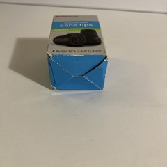 CVS Cane Tips 3/4” Inch Reinforced Rubber Black Cane Tips New In Box