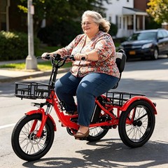 Daibot Adult Removable Battery Cargo Basket 350W Fold Mobility Trike 3 Wheel