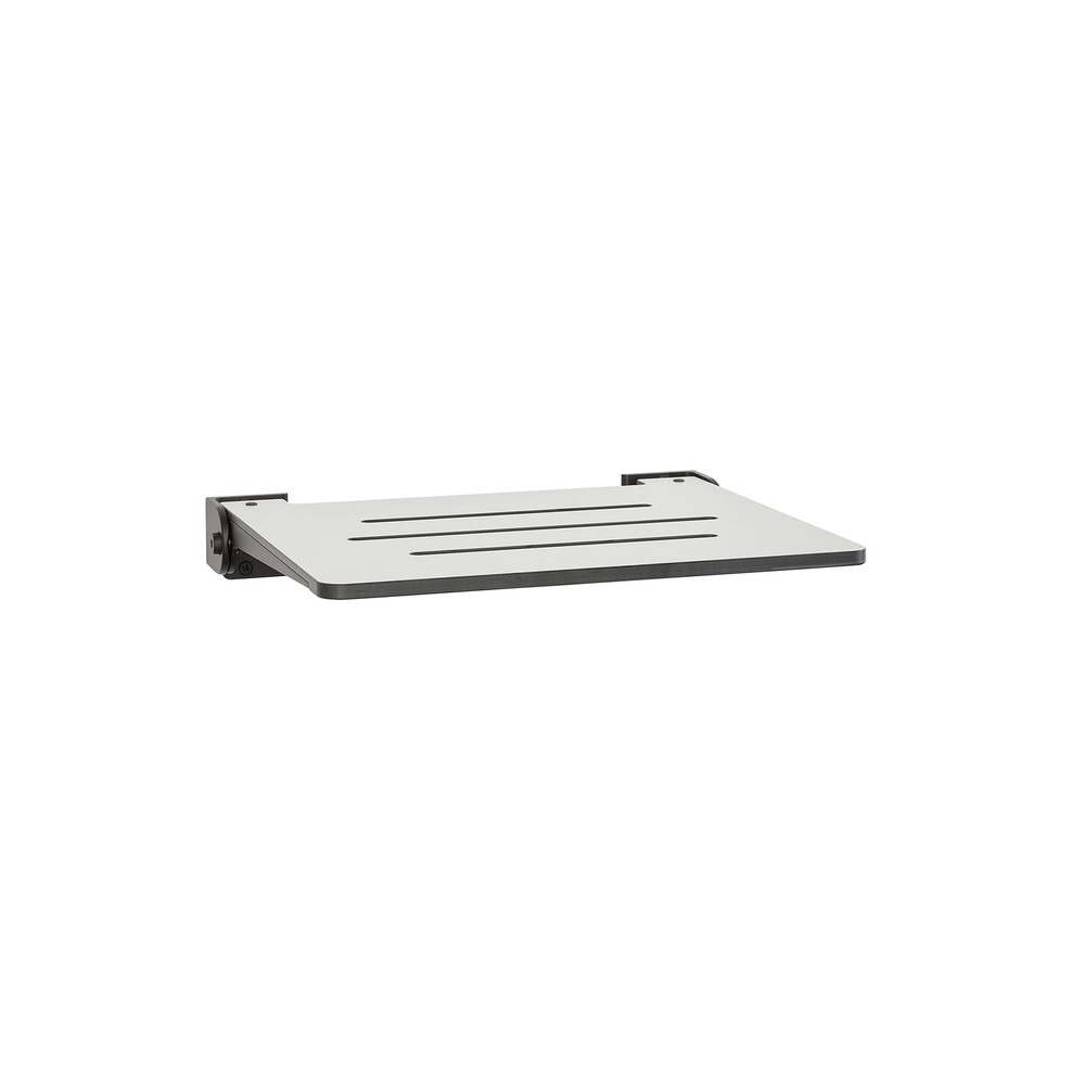 Seachrome 18 inch Silhouette Slimline Folding Wall Mount Shower Bench Seat, L…