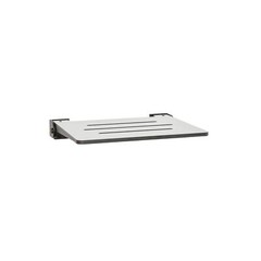 Seachrome 18 inch Silhouette Slimline Folding Wall Mount Shower Bench Seat, L…