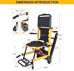 Foldable 3-in-1 Electric Stair Climbing Power Wheelchair w/ Safety Belt