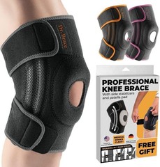 DR. BRACE ELITE Knee Brace Side Stabilizers Patella Gel Pads Men Women