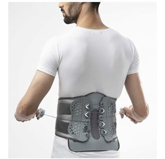 Lumbo Lacepull Brace, Grey, Universal Size,(1 Unit) Excellent Fitting