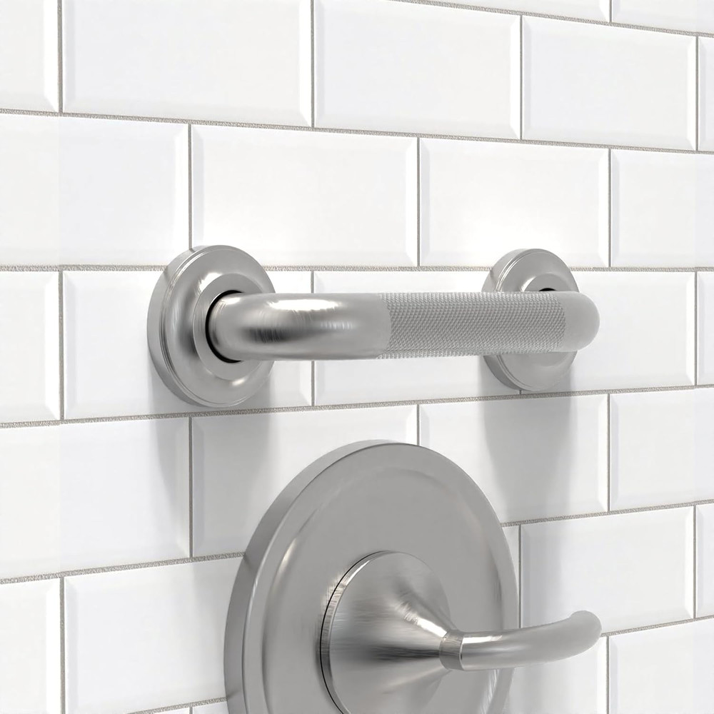 1-1/4″ Knurled Grab Bar, ADA Compliant Bath Safety Shower Handrail, Bathroom Mob