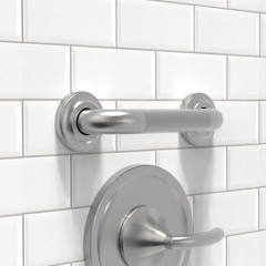 1-1/4″ Knurled Grab Bar, ADA Compliant Bath Safety Shower Handrail, Bathroom Mob