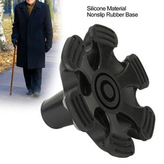 Cane Tip with 6 Support Rubber Foot for Walking Canes 3/4 Inch Shaft, Self-Stand