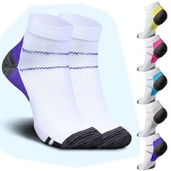 5Pk Compression Socks Planter Fasciitis Heel Ankle Support Foot Arch Pain Relief