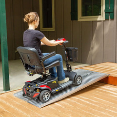 6′ Wheelchair Ramp, Lightweight (27.5 Lb), Folding, Portable, Non-Slip Punch Pla