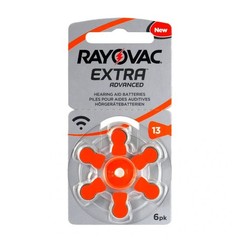 60 Rayovac Extra Advanced Size 13 Pr48 Hearing Aid Batteries 1.45V Zinc Air 6Bl