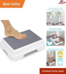 Stackable Bath Step – Slip Resistant – 4.5″ Height – Indoor/Outdoor Safety Stool