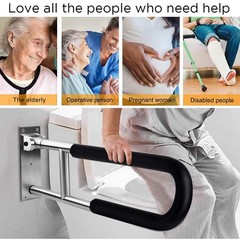 Botabay Handicap Grab Bars Rails 23.6 Inch Toilet Handrails Bathroom Safety Bar