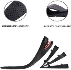 INXIHELA – Adjustable Height Insole US 5-9, 3-9 cm (1.18-3.54 Inch), Black