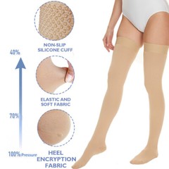 Thigh High Compression Stocking 20-30mmHg Therapeutic Varicose Vein Firm Support