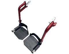 Wheelchair footrest Red Replacement,Economy Footrest for Medium,
