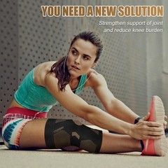 NEENCA Copper Knee Brace for Women and Men, Large, High Copper-Single