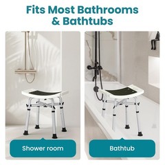 Shower Chair & Bath Seat for Elderly Heavy Duty 500 Lbs Bariatric Adjustable