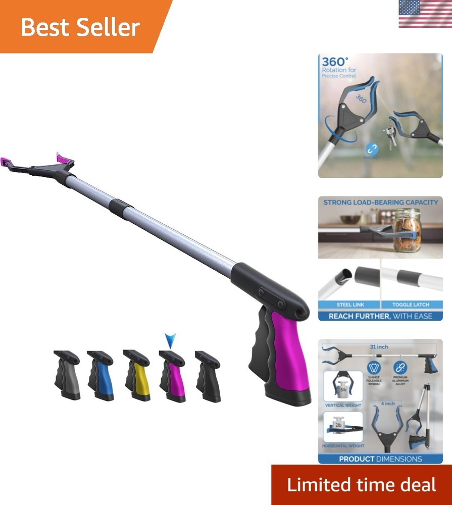 Heavy-Duty 32″ Folding Grabber Reacher Tool – Perfect for Indoor & Outdoor Use
