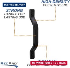 RecPro RV Grab Assist Handle | 9 1/2 Inches | Black or White | Exterior Assist H