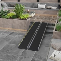 Wheelchair Ramp 10FT Folding Aluminum Ramp with Non-Slip Surface Refurbished