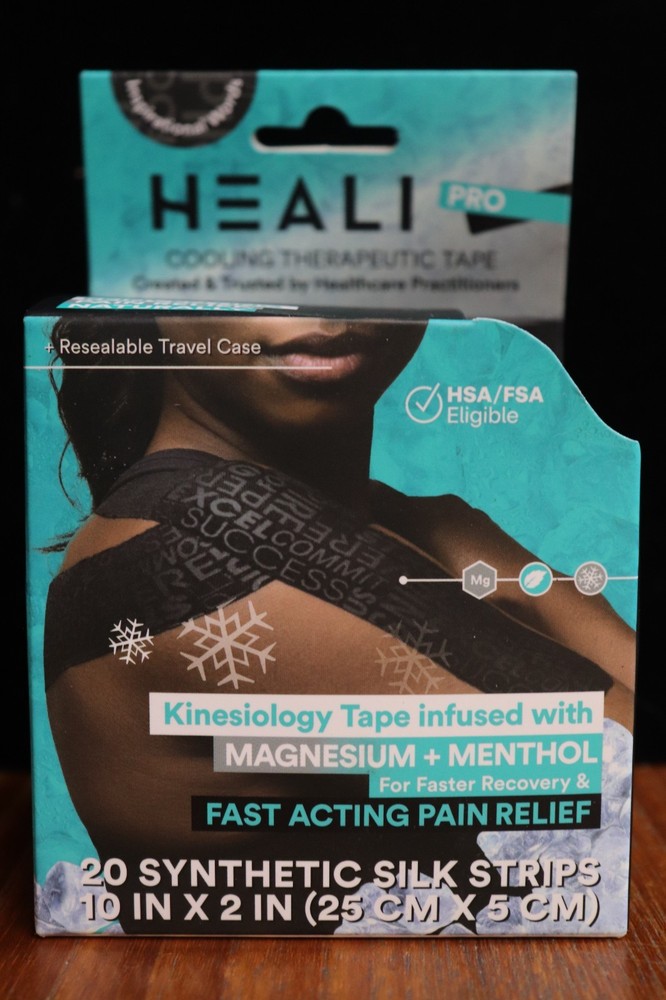 HEALI PRO Cooling Kinesiology KT Tape w/ Magnesium & Menthol 20 PreCut Strips
