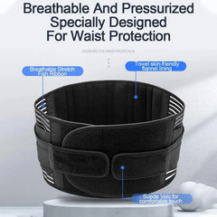 Lower Back Support Brace Adjustable Lumbar Work Belt for Pain Relief Men Women