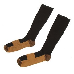 5 Pairs Mens Womens Copper Socks 15-20mmHg Compression Graduated Support S -XXL