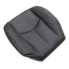 Driver Side Bottom Replacement Seat Cover Black & Foam Cushion Black 132