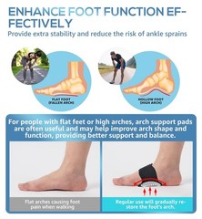 Adjustable Non-Slip Arch Support Wraps – 2 Pack, Soft Elastic Design