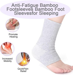 2 Pairs of One Compress Bamboo Foot Sleeves,Keep Warm Bamboo Ankle Socks Foot