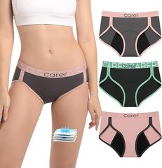Carer Period Underwear Women Leak Proof Menstrual Incontinence Panties 3-Pack M