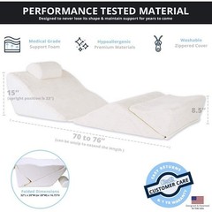 Contour Backmax Foam Bed Wedge Pillow Support System (20 Inch, Backmax Only)
