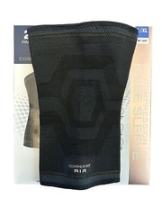 Elite Air Compression Knee Sleeve by Copper Fits Black L/XL (16”-20”) 2 Pack