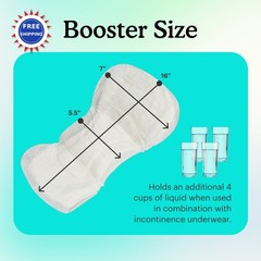 Adult Incontinence Pads 180 Count Because Overnight Booster Diapers Helps Keep