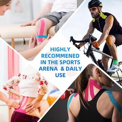K Tape Precut Strips (40 Count, 10″) | Latex-Kinesiology Tape for Sports |