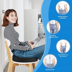 2 Pack Gel Seat Cushion for Sciatica Relief | Office Chair Cushion for Pressure