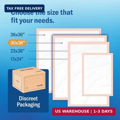 Curera Chucks® Premium Disposable Underpads 30″x36″ [100-Count] Ultra Absorbent