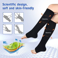 3 Pair Compression Calf Sleeve Running Leg Support Brace Sport Shin Splint Socks