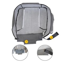 Cloth Dark Gray Driver Side Bottom Replacement Seat Cover & Driver Side Foam