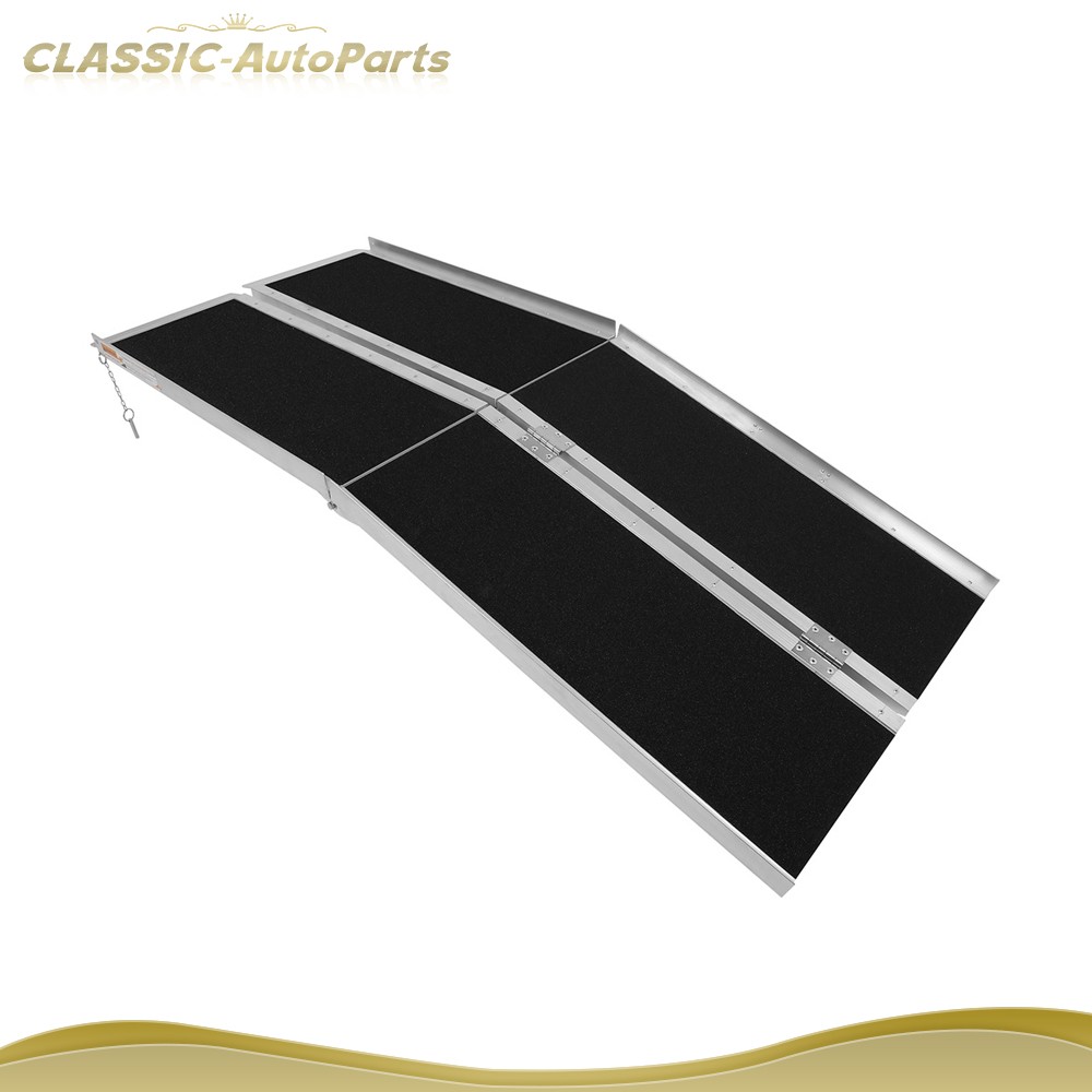 10ft Aluminum Multi-Folding Wheelchair Ramp Scooter Mobility Portable Ramp