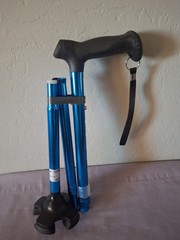 Rehand Foldable & Adjustable Walking Cane 350Lbs Capacity #RH100754 NEW