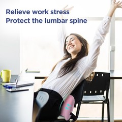 Lumbar Support Pillow for Office Chair, Car Lower Back Pink