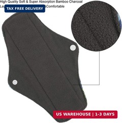 Bamboo Menstrual Pads Reusable Heavy Flow Pads with Wet Bag Cloth Pads for Women