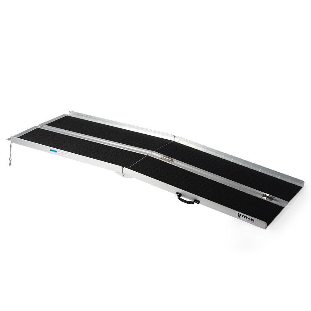 Titan Ramps 7′ Multi-Fold Aluminum Wheelchair Ramp – 600 lb. Capacity