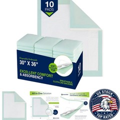 Disposable Underpads 30×36 Inches, 50 Count, Green – Comfort for Adults