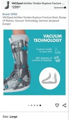 VACOped Achilles Walking Boot + EvenUp Bundle – Size Large – $200 OBO