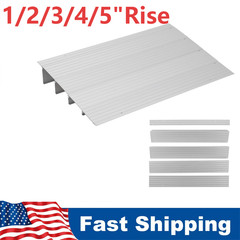 ✨1″/2″/3″/4″/5″ Threshold Ramp 700lbs Wheelchair Ramp Aluminum Non-Slip Ramp Ste