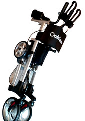 OasisSpace upright silver black walker With Seat
