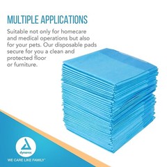 Dynarex Medical-Grade Patient Bed Pads 23″ x 36″ Puppy Underpads Dog Pads 150CT