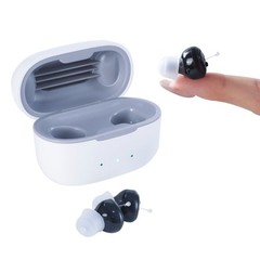 Bluetooth Hearing Aids For Seniors Rechargeable OTC With Noise Reduction Black