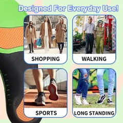 Pair High Arch Support Orthotic Shoe Insoles Inserts Flat Feet Plantar Fasciitis